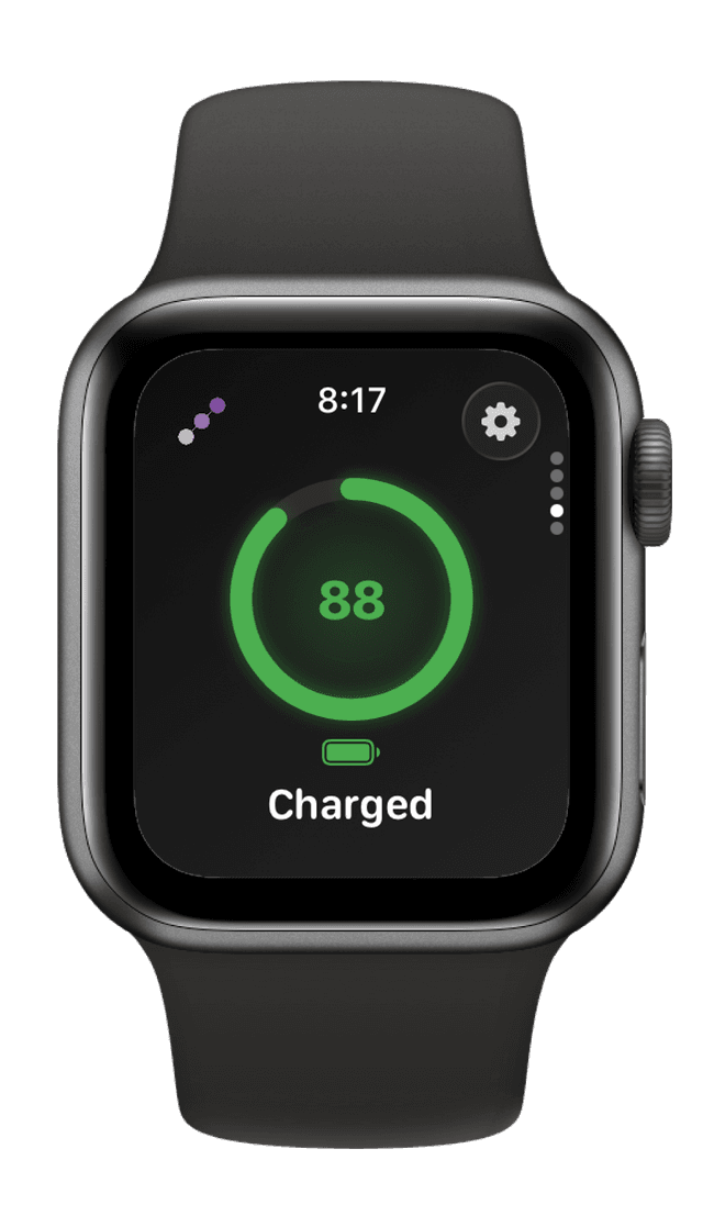 Cora Body Charge recovery readiness score on Apple Watch